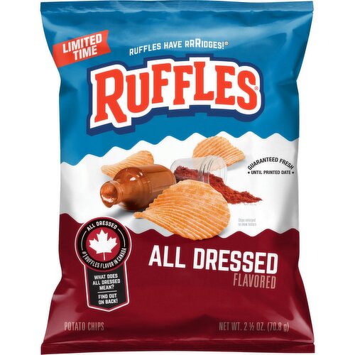 Ruffles Potato Chips All Dressed Flavored 2 1/2 Oz