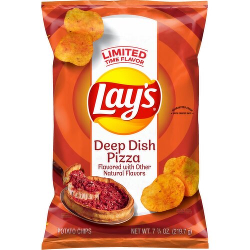 Lay's Potato Chips Deep Dish Pizza Flavored  7 3/4 Oz