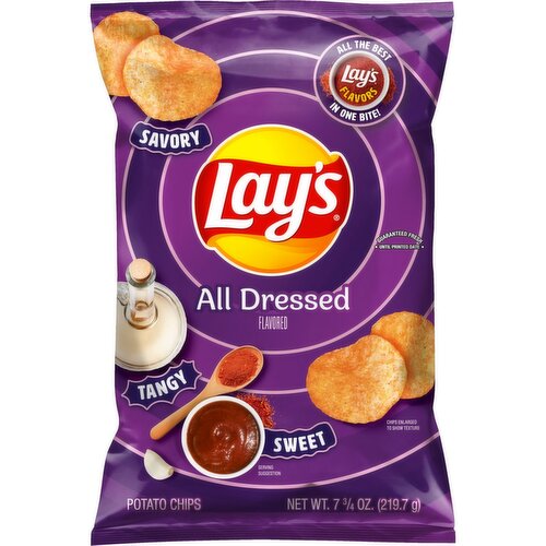 Lay's Potato Chips All Dressed Flavored 7 3/4 Oz