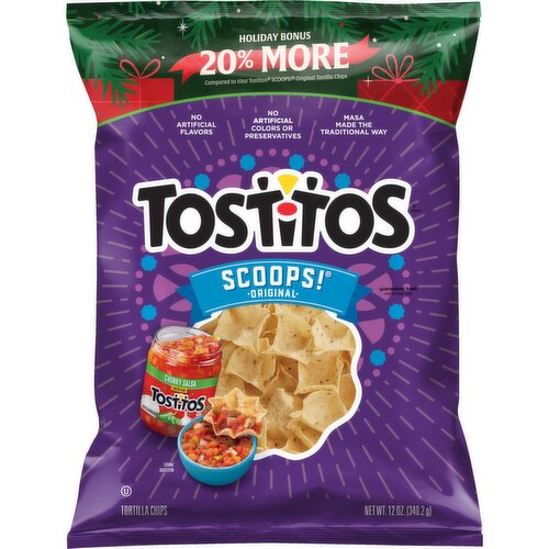 Tostitos Scoops! Bonus Tortilla Chips Original 12 Oz