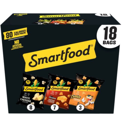 Smartfood Flavored Popcorn Variety Pack 9 Oz, 18 Count
