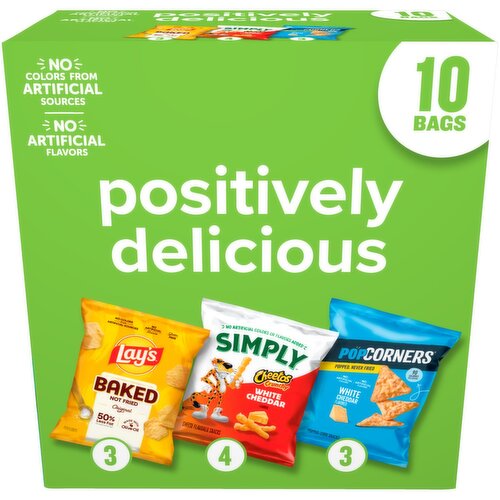 Frito Lay Snacks Positively Delicious Variety Pack, 8 Oz, 10 Count