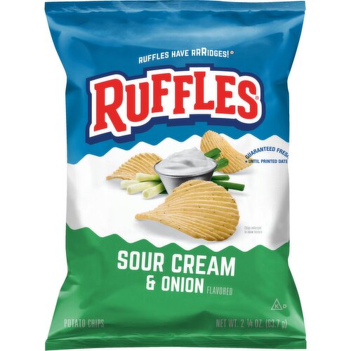 Ruffles Potato Chips Sour Cream & Onion 2 1/4 Oz