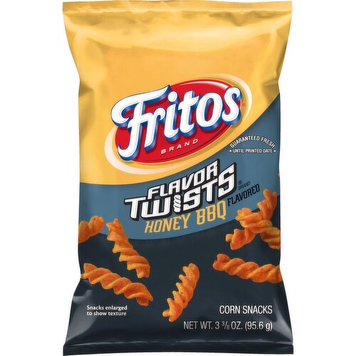 Fritos Flavor Twists Corn Snacks Honey BBQ Flavored 3 3/8 Oz