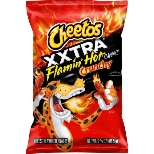 Cheetos Crunchy Cheese Flavored Snacks Xxtra Flamin' Hot 2 7/8 Oz