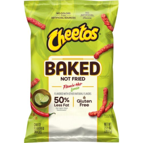 Cheetos Baked Cheese Flavored Snacks Flamin' Hot Limon 2 1/2 Oz