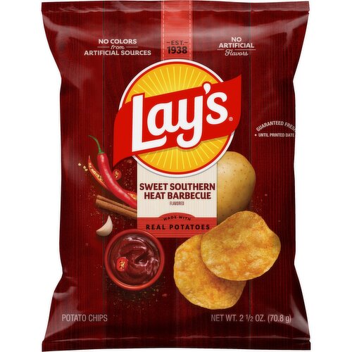 Lay's Potato Chips Sweet Southern Heat Barbecue Flavored 2 1/2 Oz