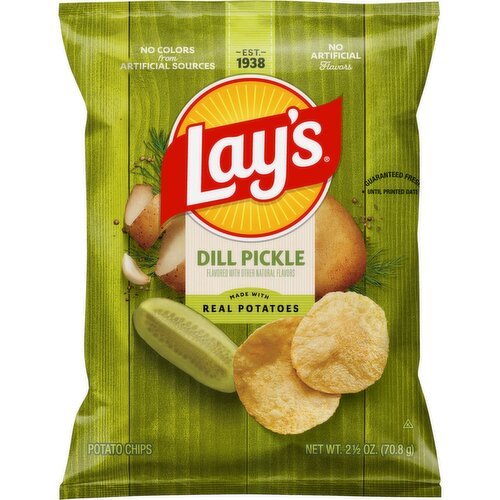 Lay's Potato Chips Dill Pickle Flavored 2 1/2 Oz