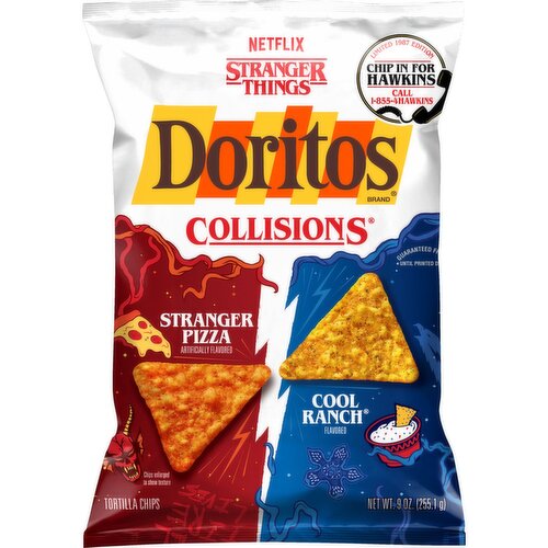 Doritos Collisions Tortilla Chips Stranger Pizza & Cool Ranch 9 Oz