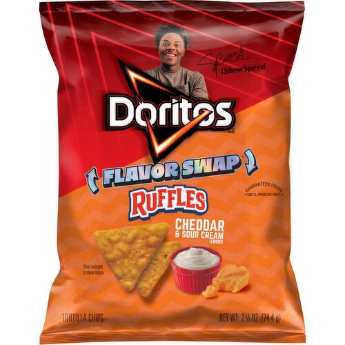 Doritos Tortilla Chips Ruffles Cheddar & Sour Cream 2 5/8 Oz