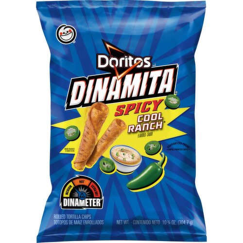 Doritos Dinamita Rolled Tortilla Chips Spicy Cool Ranch Flavored, 10 3/4 Oz