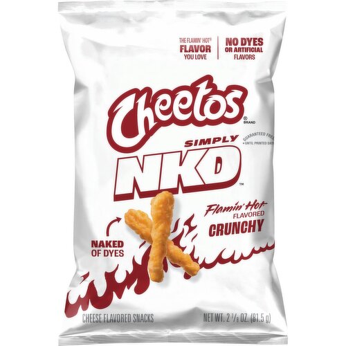 Cheetos Simply NKD Crunchy Cheese Flavored Snacks Flamin Hot Flavored 2 7/8 Oz