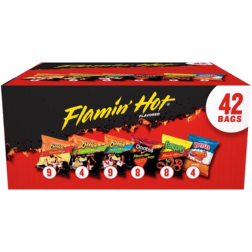 Frito Lay Snacks Flamin Hot Variety Pack, 38 7/8 Oz X 42