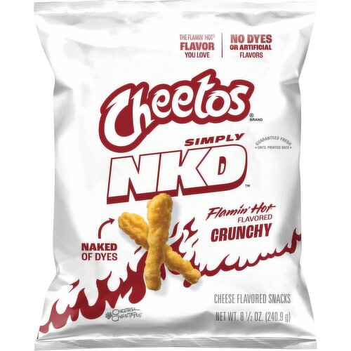 Cheetos Simply NKD Crunchy Cheese Flavored Snacks Flamin Hot 8 1/2 Oz