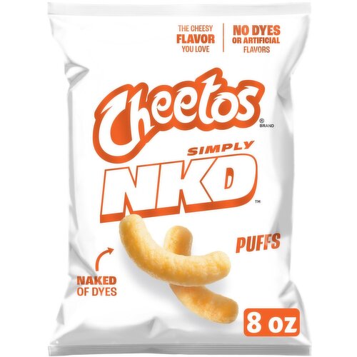 Cheetos Simply NKD Puffs Cheese Flavored Snacks Regular, 8 Oz