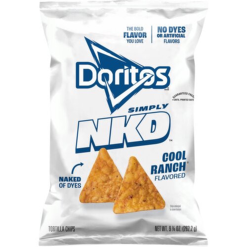 Doritos Simply NKD Tortilla Chips Cool Ranch Flavored, 9 1/4 Oz