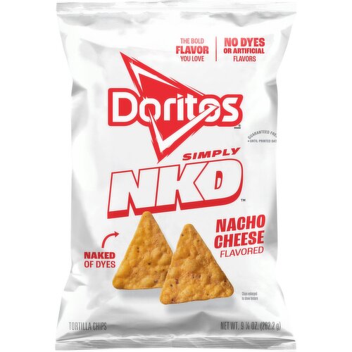 Doritos Simply NKD Tortilla Chips Nacho Cheese Flavored 9 1/4 Oz