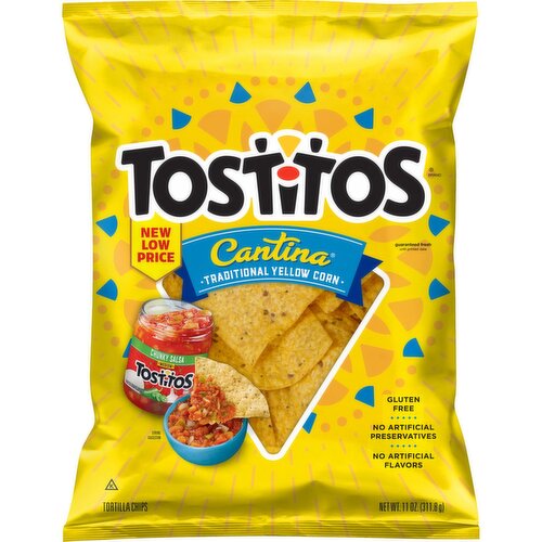 Tostitos Cantina Tortilla Chips Traditional Yellow Corn 11 Oz
