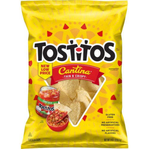 Tostitos Cantina Tortilla Chips Thin & Crispy 8 Oz