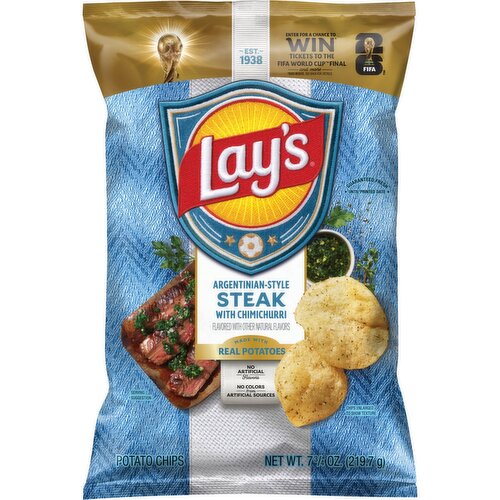 Lay's Potato Chips Argentinian Style Steak With Chimichurri, 7 3/4 Oz