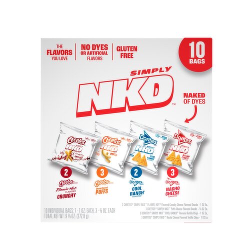 Frito Lay Simply NKD Snacks Variety Pack Mix 9 5/8 Oz X 10 Count
