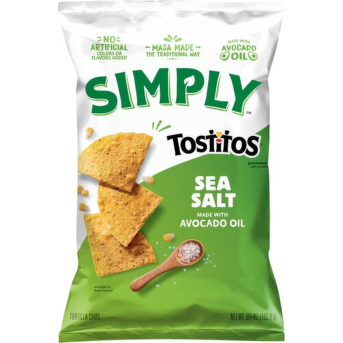 Tostitos Tortilla Chips Sea Salt 5 1/2 Oz