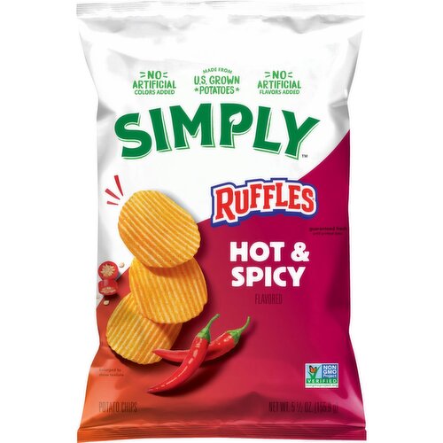 Ruffles Potato Chips Hot And Spicy, 5 1/2 Oz