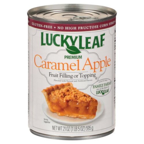 Lucky Leaf Premium Caramel Apple Fruit Filling or Topping, 21 oz