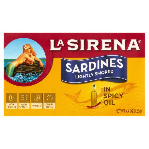 La Sirena Lightly Smoked Sardines in Spicy Oil, 4.4 oz