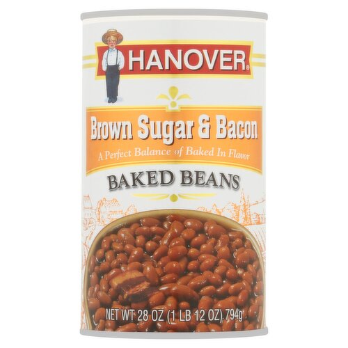 Hanover Brown Sugar & Bacon Baked Beans, 28 oz