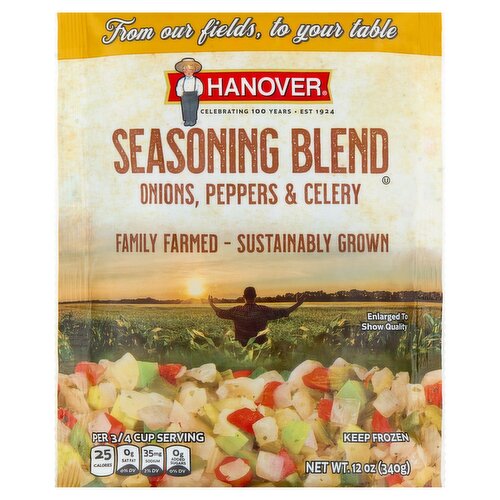 Hanover Onions, Peppers & Celery Seasoning Blend, 12 oz
