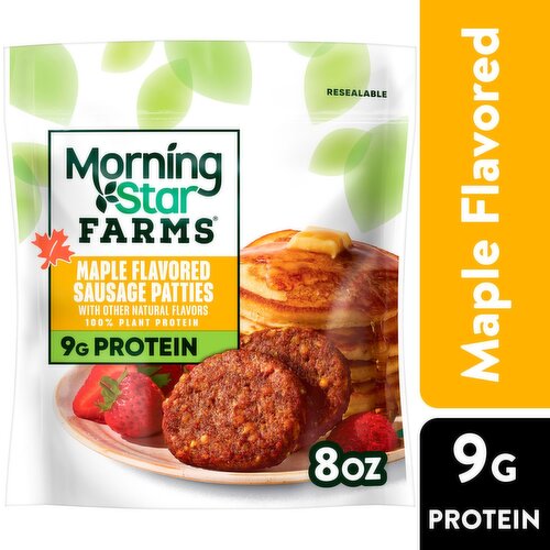 MorningStar Farms Maple Flavored Vegan Sausage Patties, 6 count, 8 oz