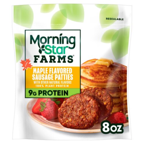 MorningStar Farms Maple Flavored Vegan Sausage Patties, 6 count, 8 oz