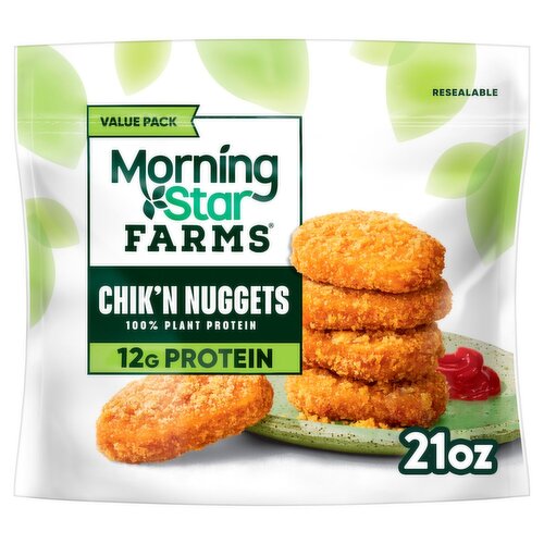 MorningStar Farms Chik'n Vegan Nuggets Value Pack, 21 oz