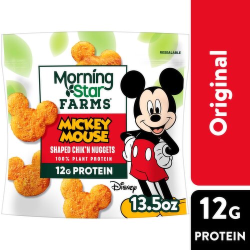 MorningStar Farms Mickey Mouse Shaped Chik'n Vegan Nuggets, 13.5 oz