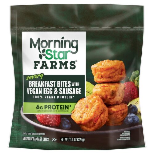 MorningStar Farms Savory Breakfast Bites with Vegan Egg & Sausage, 11.4 oz