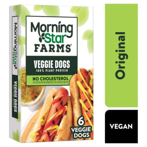 MorningStar Farms Veggie Vegan Dogs, 6 count, 8.4 oz