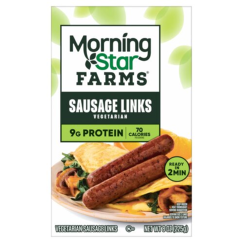 MorningStar Farms Plant-Based Sausage Links, 8 oz