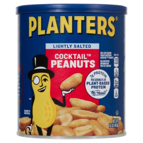 Planters Lightly Salted Cocktail Peanuts, 16 oz