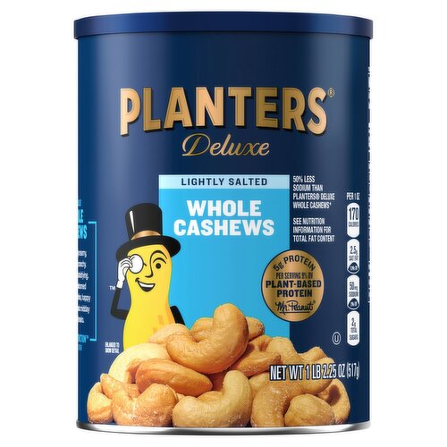 Planters Deluxe Lightly Salted Whole Cashews, 1 lb 2.25 oz