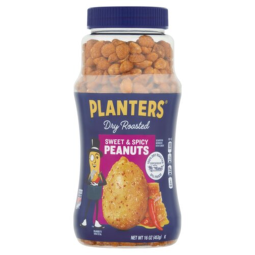 Planters Dry Roasted Sweet & Spicy Peanuts, 16 oz