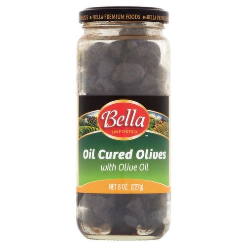 Bella Oil Cured Olives with Olive Oil, 8 oz