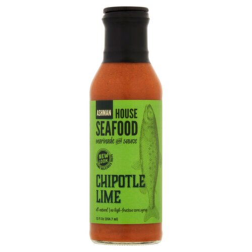 Ashman House Seafood Chipotle Lime Marinade and Sauce, 12 fl oz