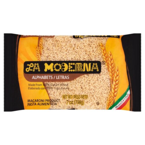 La Moderna Alphabets Macaroni Product, 7 oz