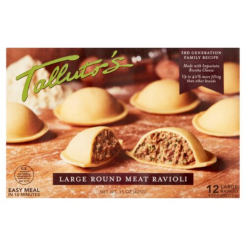 Talluto's Large Round Meat Ravioli, 12 count, 15 oz