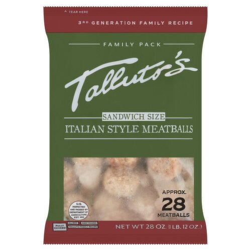 Talluto's Sandwich Size Italian Style Meatballs Family Pack, 28 count, 28 oz