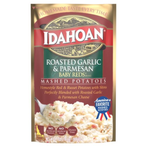 Idahoan Baby Reds Roasted Garlic & Parmesan Mashed Potatoes, 4.1 oz