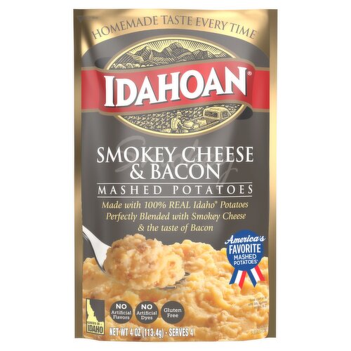 Idahoan Smokey Cheese & Bacon Mashed Potatoes, 4 oz