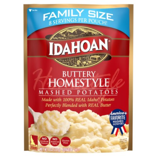 Idahoan Buttery Homestyle Mashed Potatoes Family Size, 8 oz