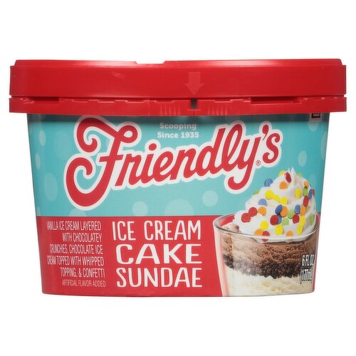 Friendly's Cake Sundae Ice Cream, 6 fl oz